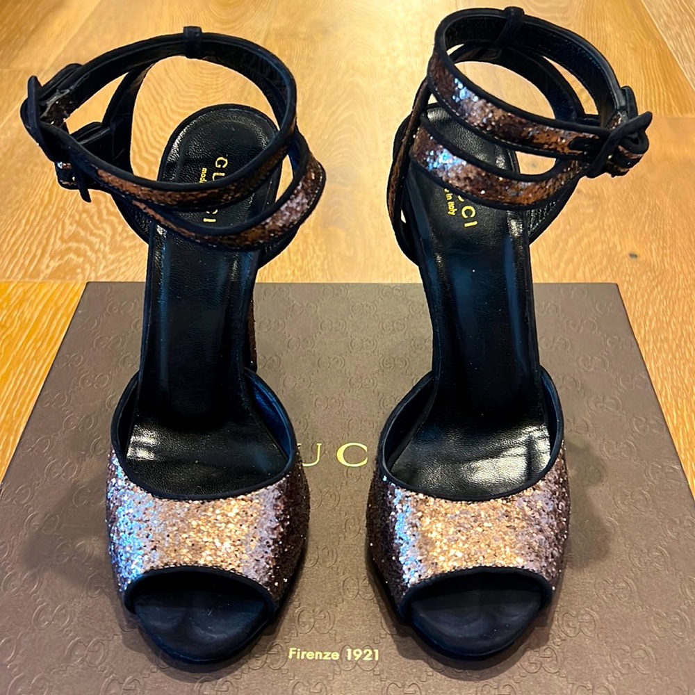 Authentic Gucci Glitter Heels